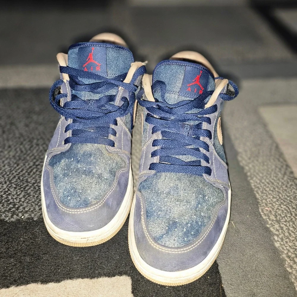 Jordan Air Jordan 1 Low SE Mens 11.5 Ashen Slate Denim Blue Good